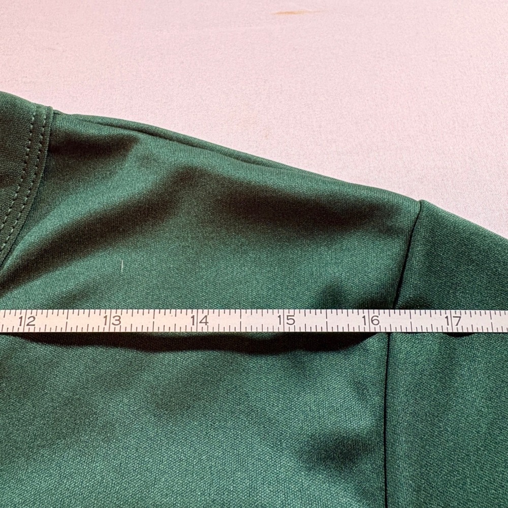 Alleson Athletic Hummus Hitters Jersey Mens Small Green Henley Softball Shirt - Picture 7 of 9